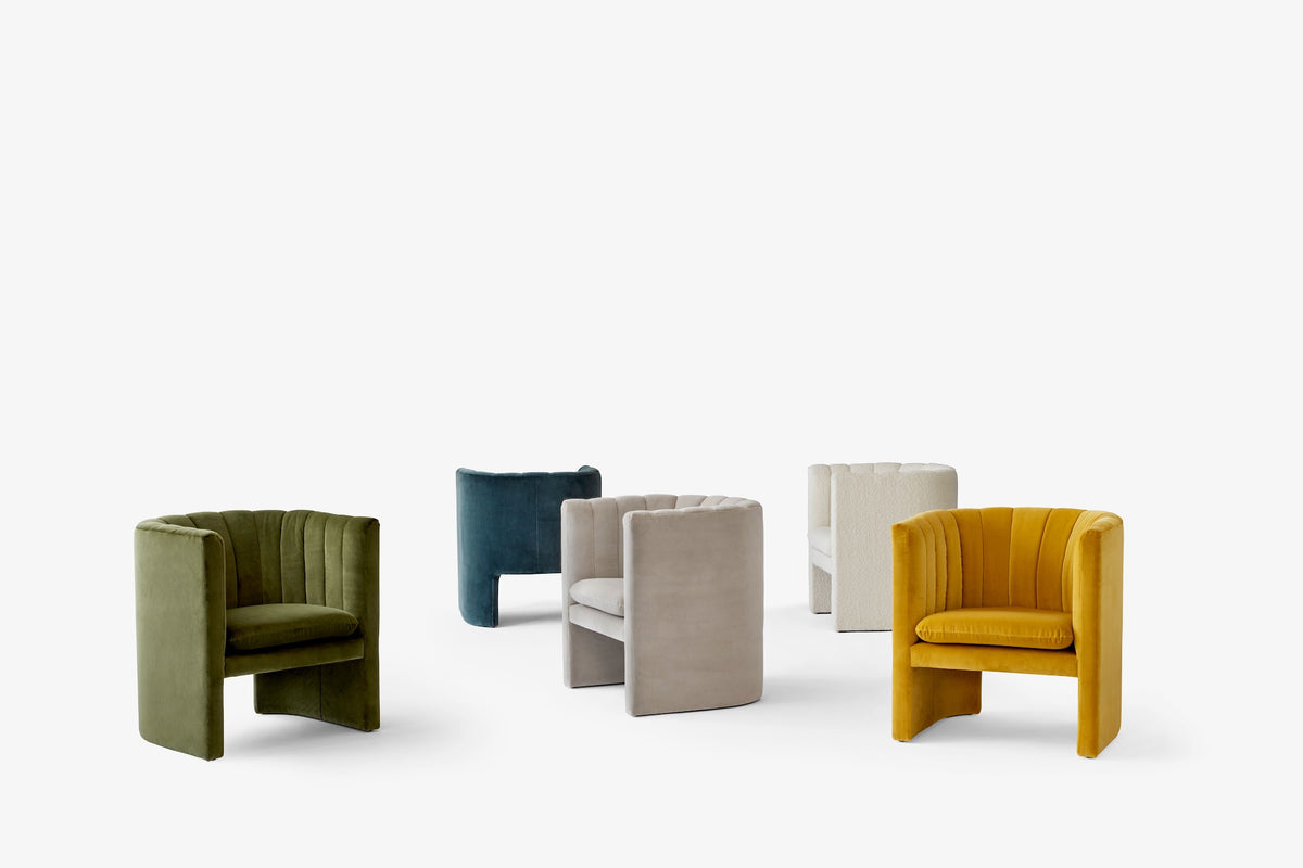Fauteuil lounge Loafer SC23 de Space Copenhagen - &amp;Tradition-Tissu groupe 1-The Woods Gallery