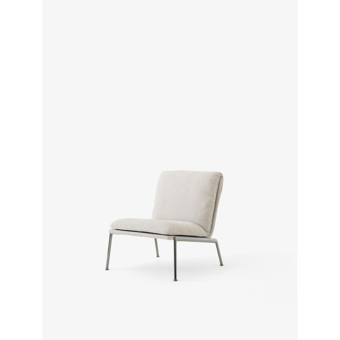 Fauteuil lounge Muno LN18 de Luca Nichetto - &amp;Tradition-Chrome foncé-Tissu groupe 4-The Woods Gallery