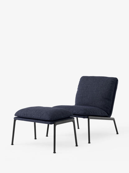 Fauteuil lounge Muno LN18 de Luca Nichetto - &amp;Tradition-Noir chaud-Tissu groupe 1-The Woods Gallery