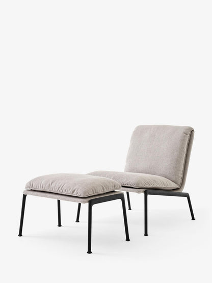 Fauteuil lounge Muno LN18 de Luca Nichetto - &amp;Tradition-Noir chaud-Tissu groupe 1-The Woods Gallery