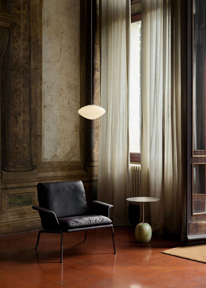 Fauteuil lounge Muno LN19 à accoudoirs de Luca Nichetto - &amp;Tradition-Noir chaud-Tissu groupe 1-The Woods Gallery