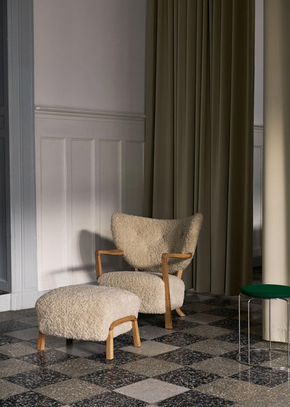 Fauteuil lounge Wulff ATD2 de Jørgen Wolff - &amp;Tradition-Chêne huilé-Tissu groupe 1-The Woods Gallery