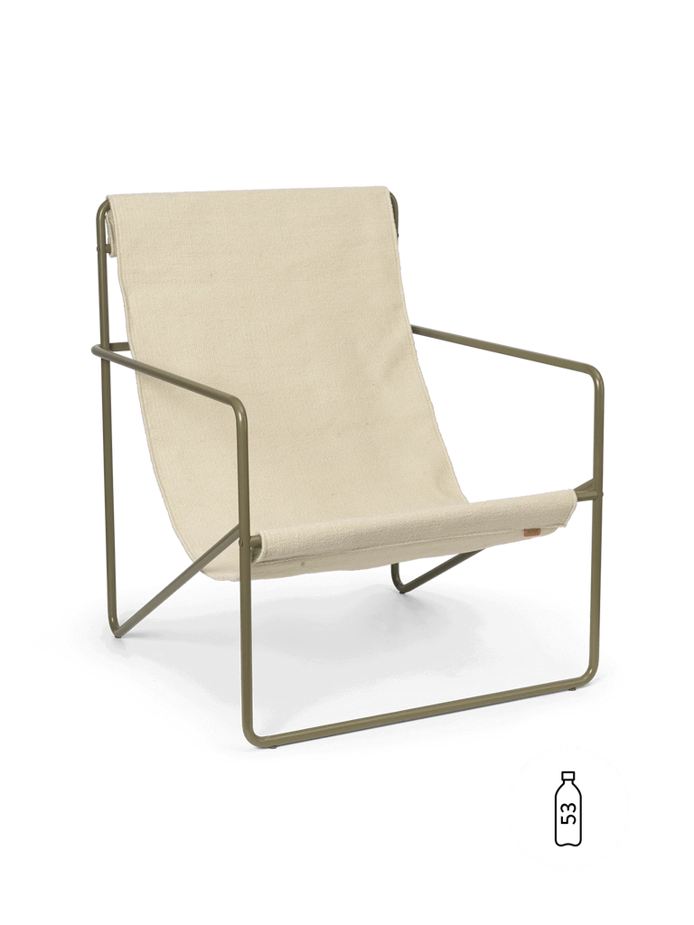 Fauteuil transat Lounge Chair Desert de Trine Andersen - Ferm Living-Black - Cloud-The Woods Gallery