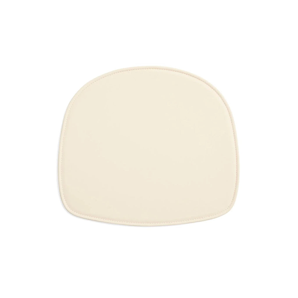 Galette coussin en cuir Kvadrat HAKU pour chaise - Seat Pad - Hay-Blanc-The Woods Gallery