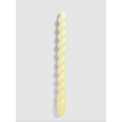 Grande bougie torsadée Twist jaune - Hay-The Woods Gallery