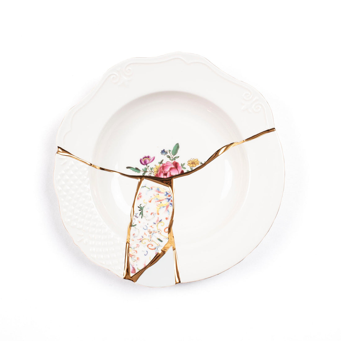 Assiette creuse Kintsugi n°3 de Marcantonio - Seletti-vue 1-The Woods Gallery