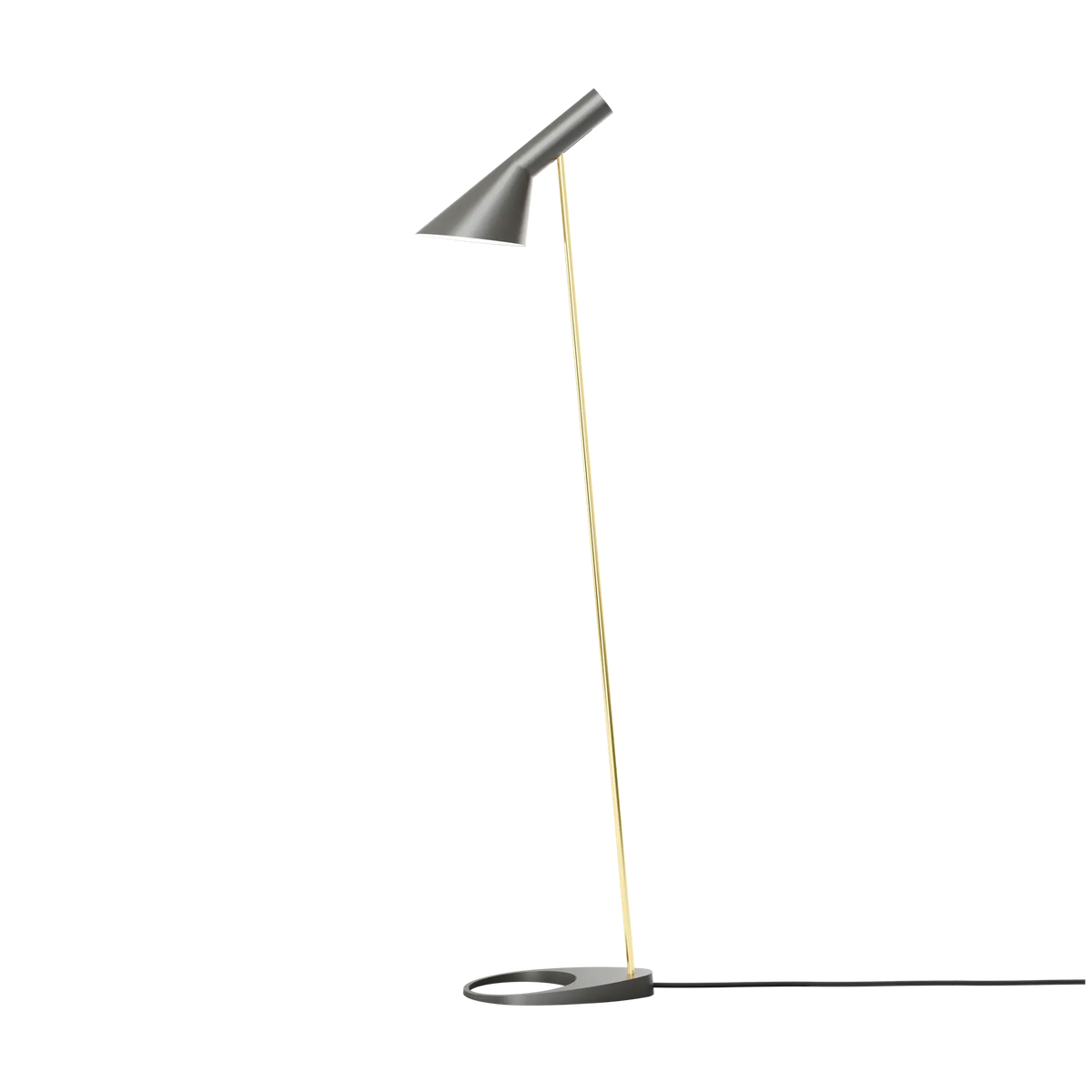 Lampadaire AJ - Louis Poulsen-Laiton et gris chaud-The Woods Gallery