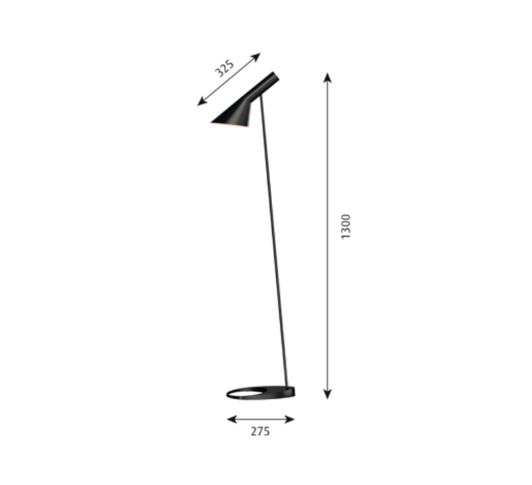 Lampadaire AJ - Louis Poulsen-Noir-The Woods Gallery