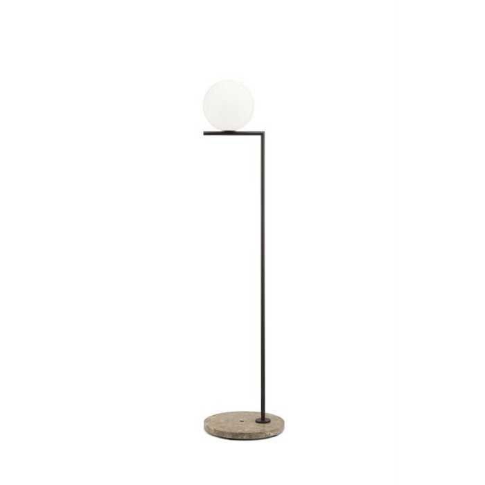 Lampadaire Extérieur IC F2 de Michael Anastassiades - Flos-Deep Brown / Travertino Imperiale-The Woods Gallery