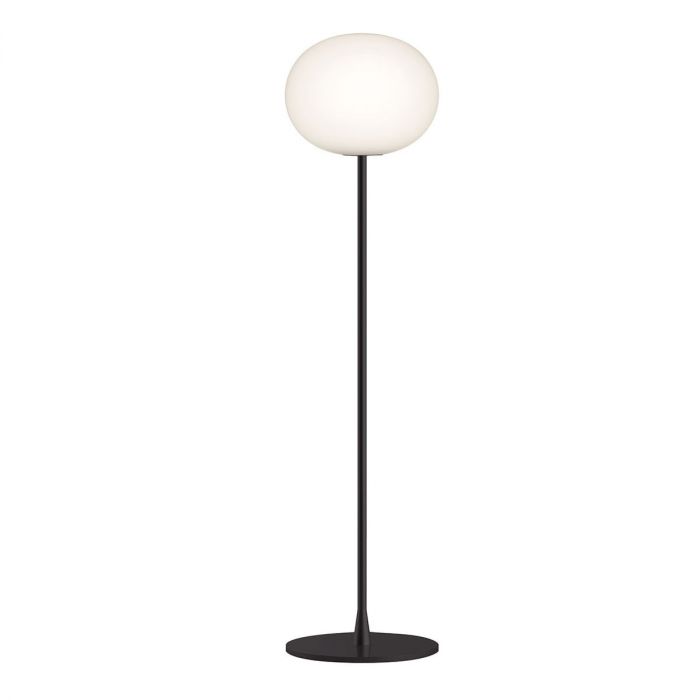 Lampadaire Glo-Ball de Jasper Morrison - Flos-Argent-Ø 33 cm, H 135 cm-The Woods Gallery