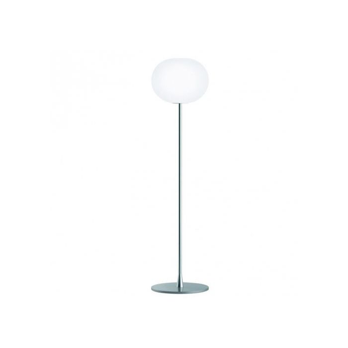 Lampadaire Glo-Ball de Jasper Morrison - Flos-Argent-Ø 33 cm, H 135 cm-The Woods Gallery