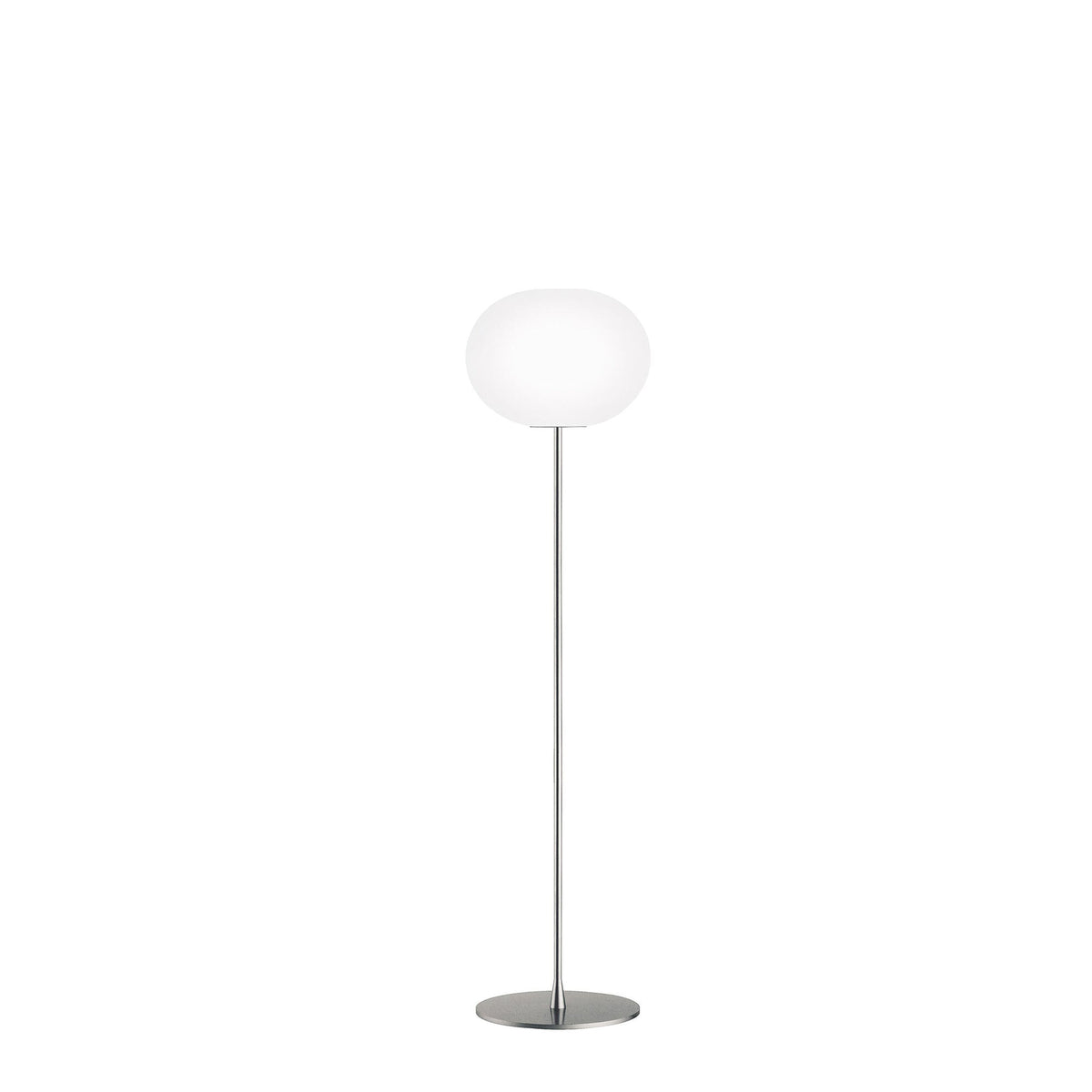 Lampadaire Glo-Ball de Jasper Morrison - Flos-Argent-Ø 45 cm, H 185 cm-The Woods Gallery