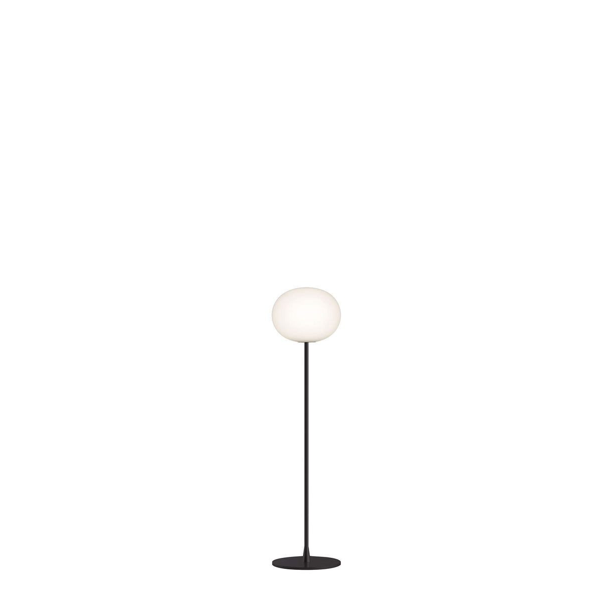 Lampadaire Glo-Ball de Jasper Morrison - Flos-Noir-Ø 33 cm, H 135 cm-The Woods Gallery
