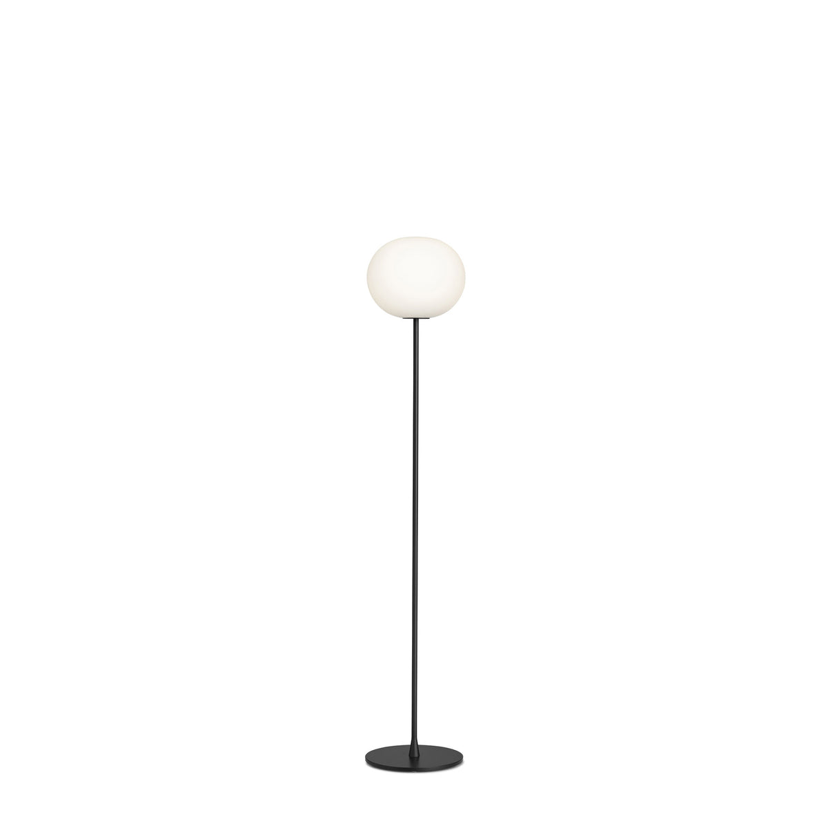 Lampadaire Glo-Ball de Jasper Morrison - Flos-Noir-Ø 33 cm, H 175 cm-The Woods Gallery