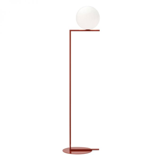 Lampadaire IC F de Michael Anastassiades - Flos-Taille 2-Rouge Bordeaux-The Woods Gallery
