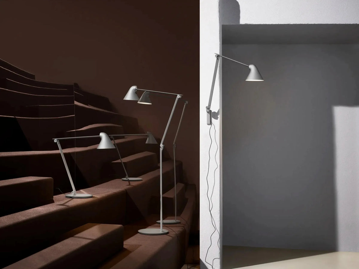 Lampadaire NJP - Louis Poulsen-Gris aluminium clair-LED 2700K 10W-The Woods Gallery
