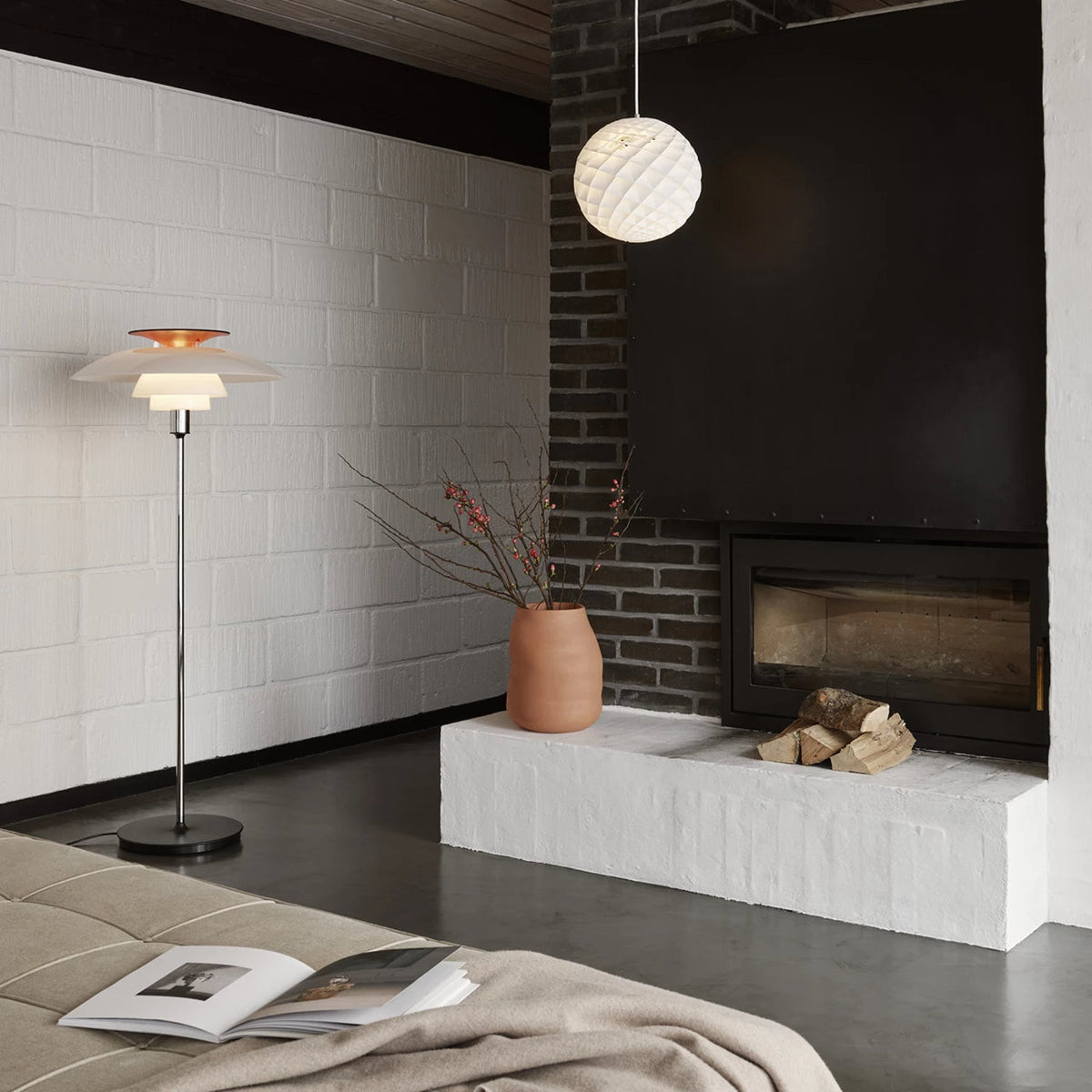 Lampadaire PH 80 - Louis Poulsen-Chromé-INTERRUPTEUR ON/OFF-The Woods Gallery