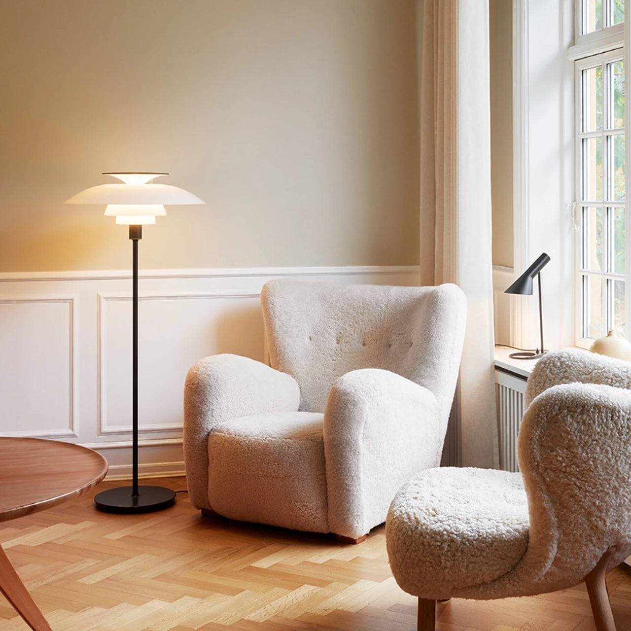 PH 80 floor lamp Louis Poulsen Chromium ON/OFF SWITCH, Black