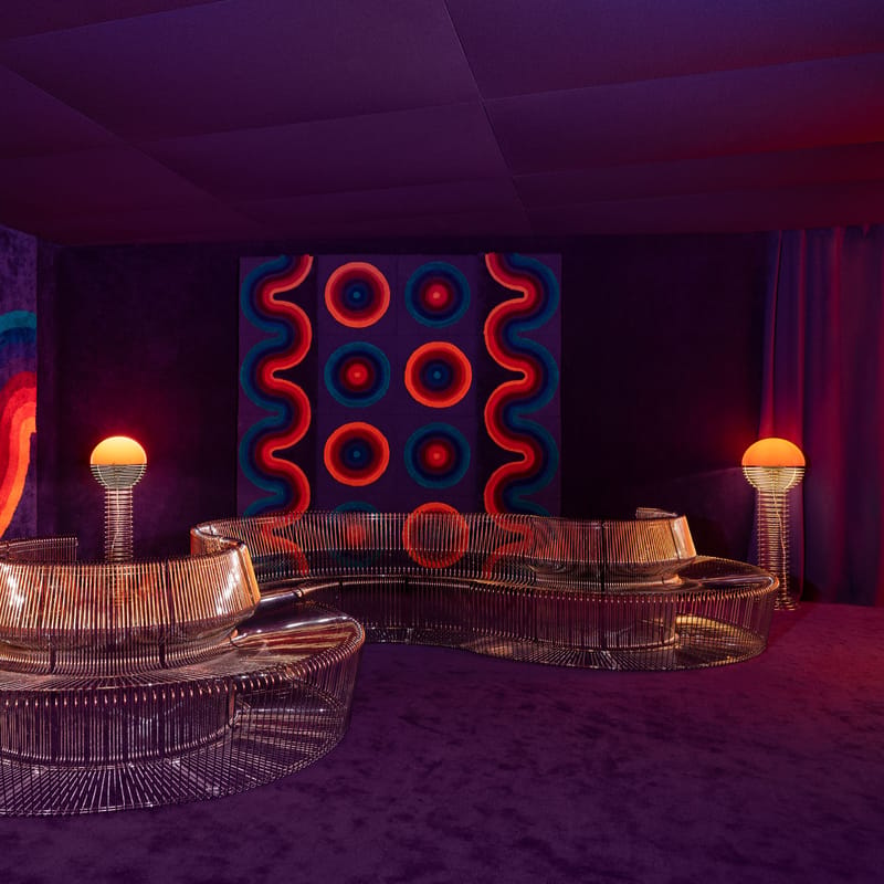 Lampadaire Wire de Verner Panton - Verpan-Blanc-The Woods Gallery