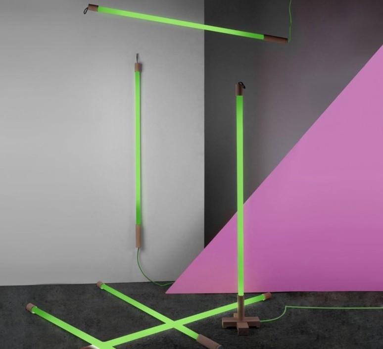 Lampe Neon Linéa de Selab + Alessandro Zambelli - Seletti-Vert-The Woods Gallery