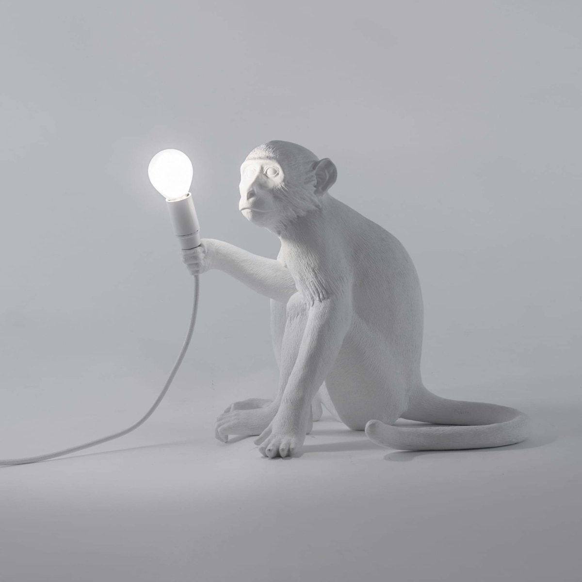 Lampe Singe Sitting OUTDOOR de Marcantonio - Seletti-Blanc-The Woods Gallery