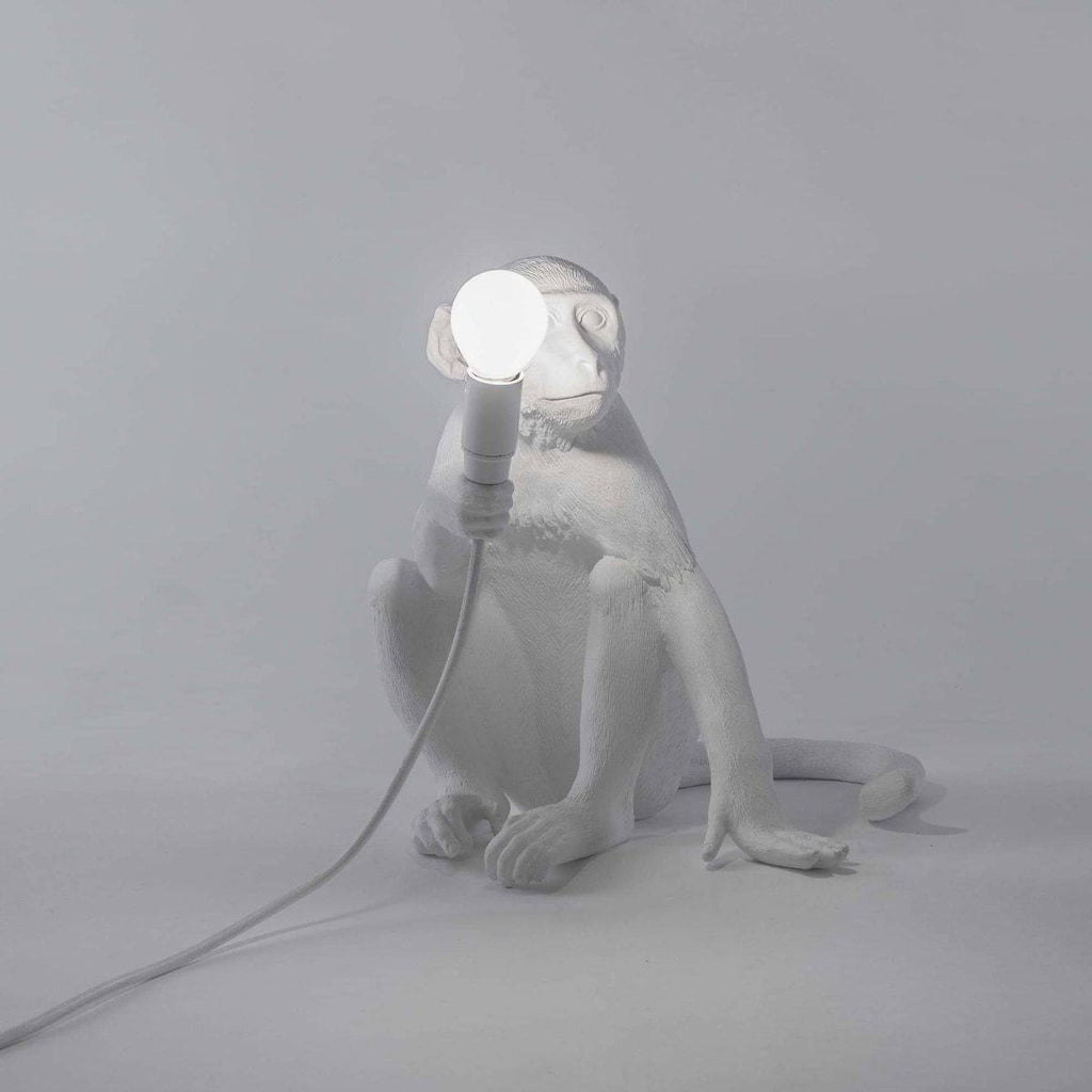 Lampe Singe Sitting OUTDOOR de Marcantonio - Seletti-Blanc-The Woods Gallery