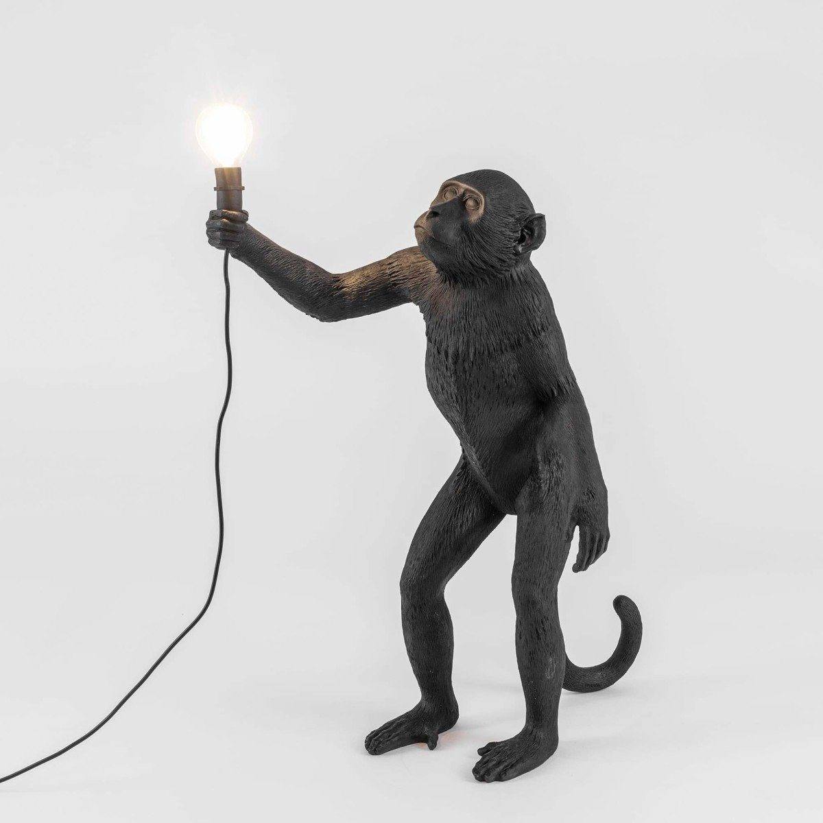 Lampe Singe Standing OUTDOOR de Marcantonio - Seletti-Noir-The Woods Gallery