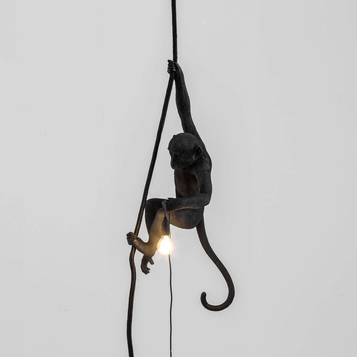Lampe Singe (pour plafond) Hanging OUTDOOR de Marcantonio - Seletti-Noir-The Woods Gallery