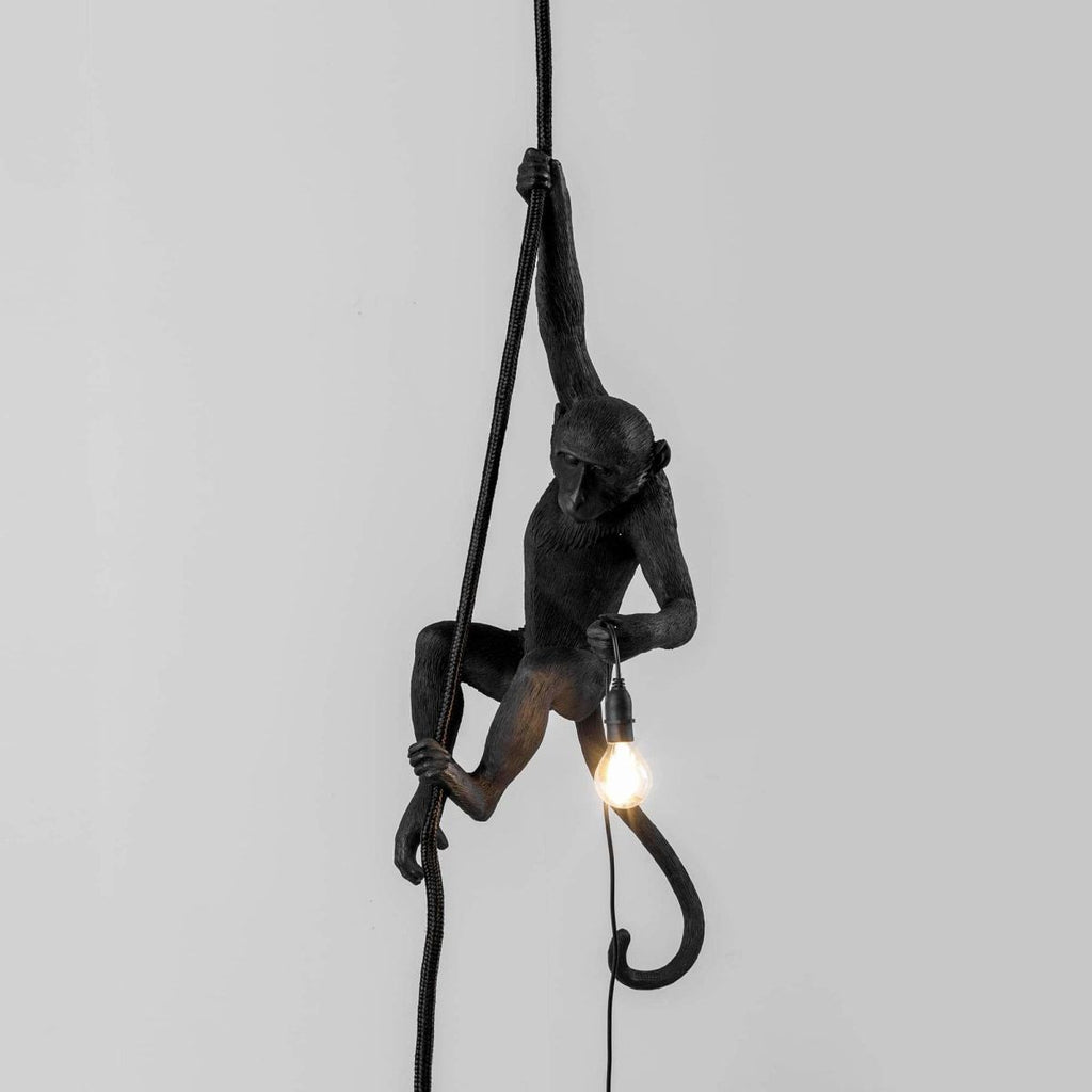 Lampe Singe (pour plafond) Hanging OUTDOOR de Marcantonio - Seletti-Noir-The Woods Gallery