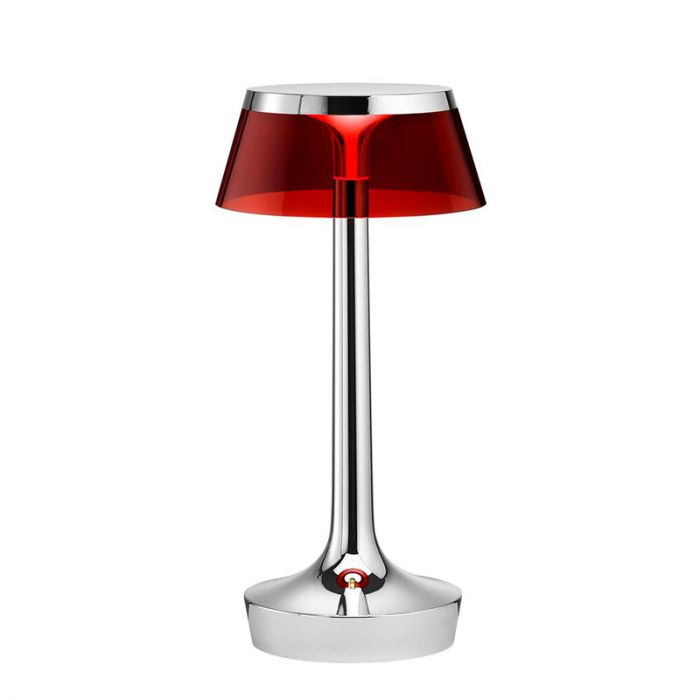 Lampe à poser Bon Jour Unplugged - Flos-Cuivre-Abat-Jour Ambre-The Woods Gallery