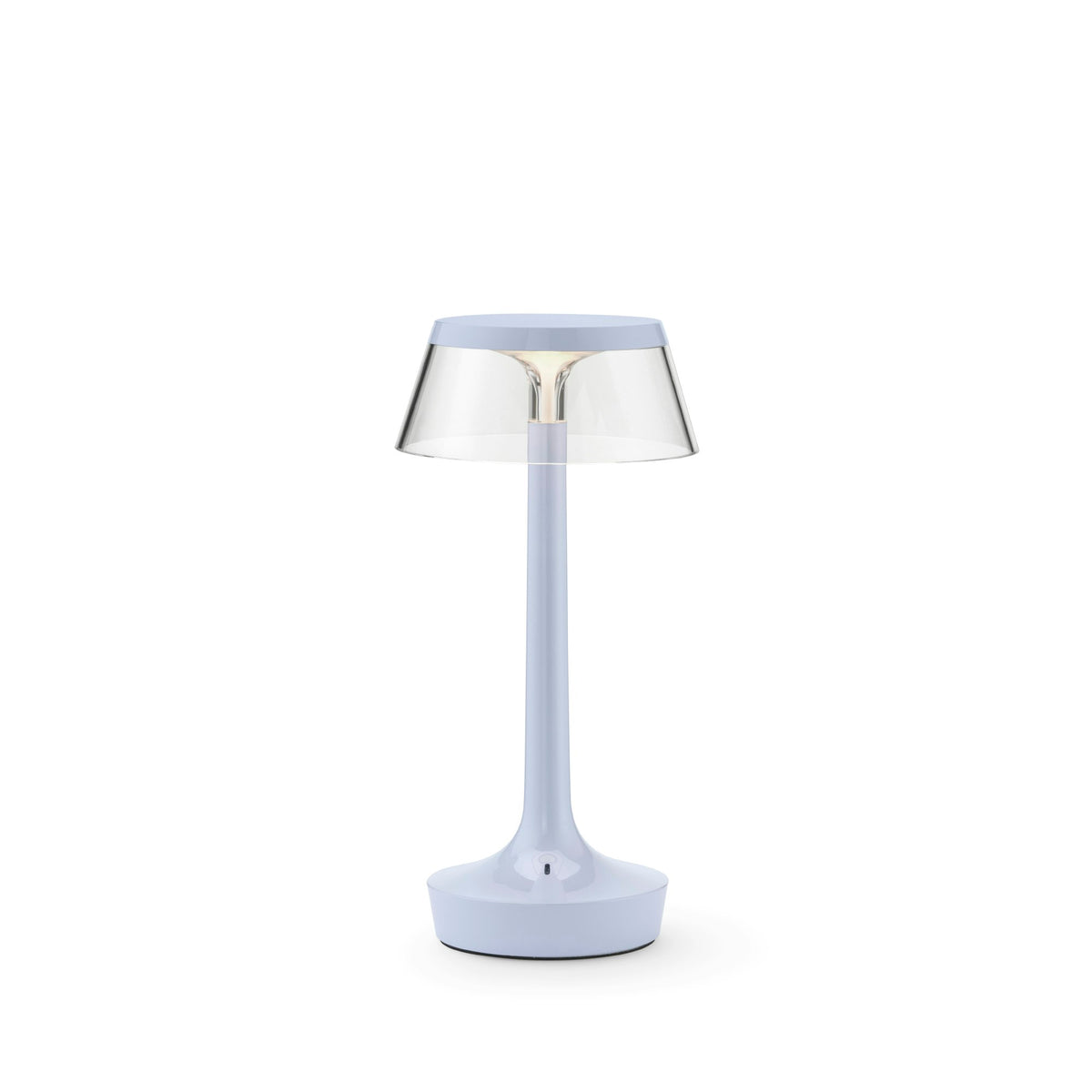 Lampe à poser Bon Jour Unplugged de Philippe Starck - Flos-Bleu-Abat-Jour Ambre-The Woods Gallery