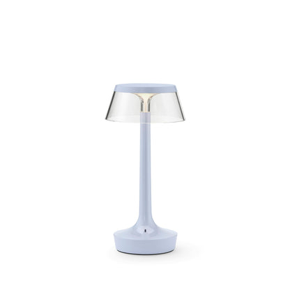 Lampe à poser Bon Jour Unplugged de Philippe Starck - Flos-Bleu-Abat-Jour Ambre-The Woods Gallery