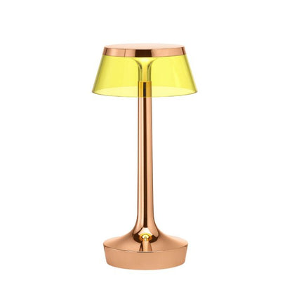 Lampe à poser Bon Jour Unplugged de Philippe Starck - Flos-Cuivre-Abat-Jour Ambre-The Woods Gallery