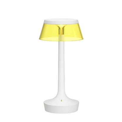 Lampe à poser Bon Jour Unplugged de Philippe Starck - Flos-Cuivre-Abat-Jour Ambre-The Woods Gallery