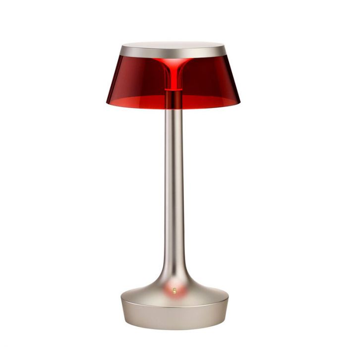 Lampe à poser Bon Jour Unplugged de Philippe Starck - Flos-Cuivre-Abat-Jour Ambre-The Woods Gallery
