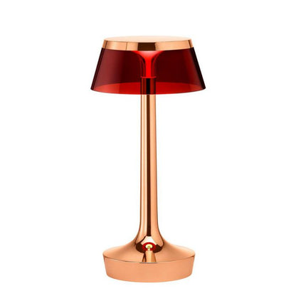 Lampe à poser Bon Jour Unplugged de Philippe Starck - Flos-Cuivre-Abat-Jour Ambre-The Woods Gallery