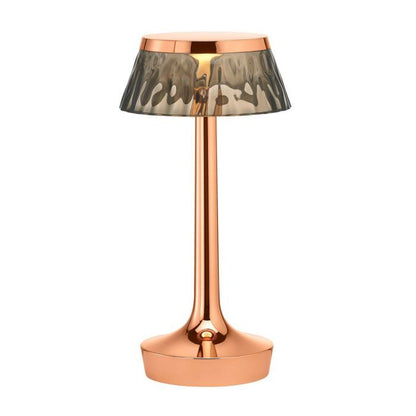 Lampe à poser Bon Jour Unplugged de Philippe Starck - Flos-Cuivre-Abat-Jour Fumé-The Woods Gallery