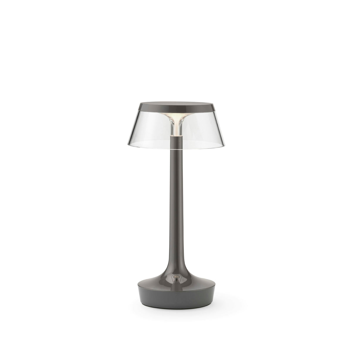 Lampe à poser Bon Jour Unplugged de Philippe Starck - Flos-Gris foncé-Abat-Jour Ambre-The Woods Gallery