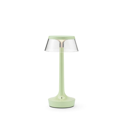 Lampe à poser Bon Jour Unplugged de Philippe Starck - Flos-Vert-Abat-Jour Ambre-The Woods Gallery