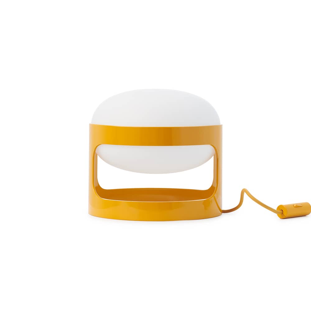 Lampe à poser KD28 de Joe Colombo - Kartell-Jaune-The Woods Gallery