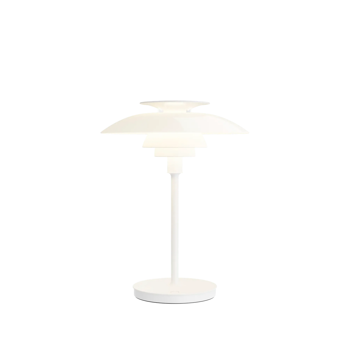 Lampe à poser sans fil PH 80 Portable de Poul Henningsen - Louis Poulsen-Blanc opalin et blanc-The Woods Gallery