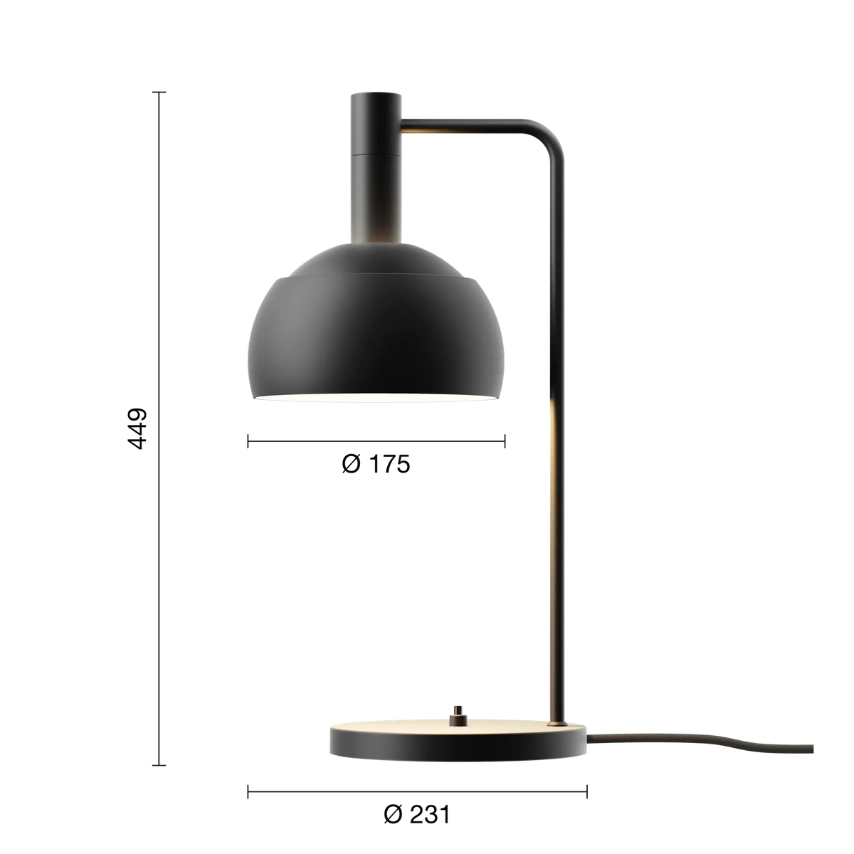Lampe de table FJ Elements de Finn Juhl - Louis Poulsen-Noir-The Woods Gallery