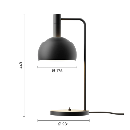 Lampe de table FJ Elements de Finn Juhl - Louis Poulsen-Noir-The Woods Gallery
