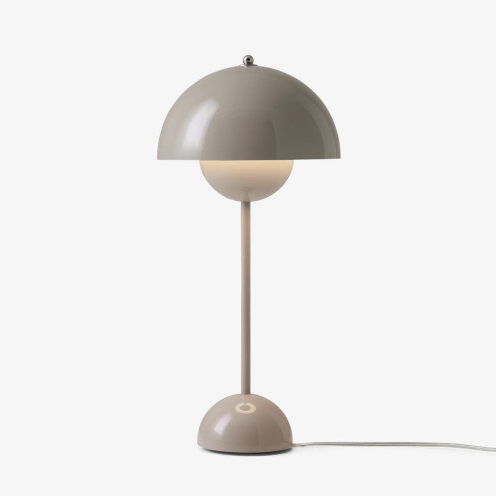 Lampe de table Flowerpot VP3 de Verner Panton - &Tradition-Grey Beige-The Woods Gallery