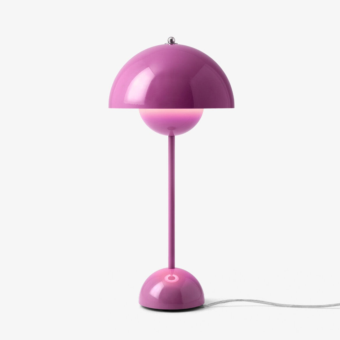 Lampe de table Flowerpot VP3 de Verner Panton - &amp;Tradition-Rose acidulé-The Woods Gallery
