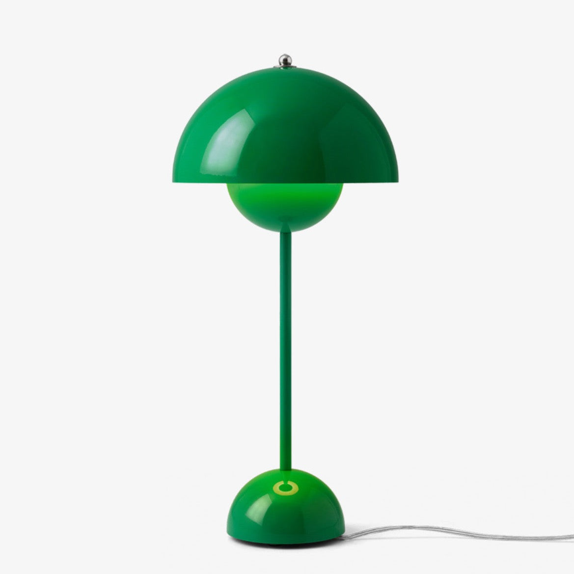 Lampe de table Flowerpot VP3 de Verner Panton - &amp;Tradition-Vert signal-The Woods Gallery