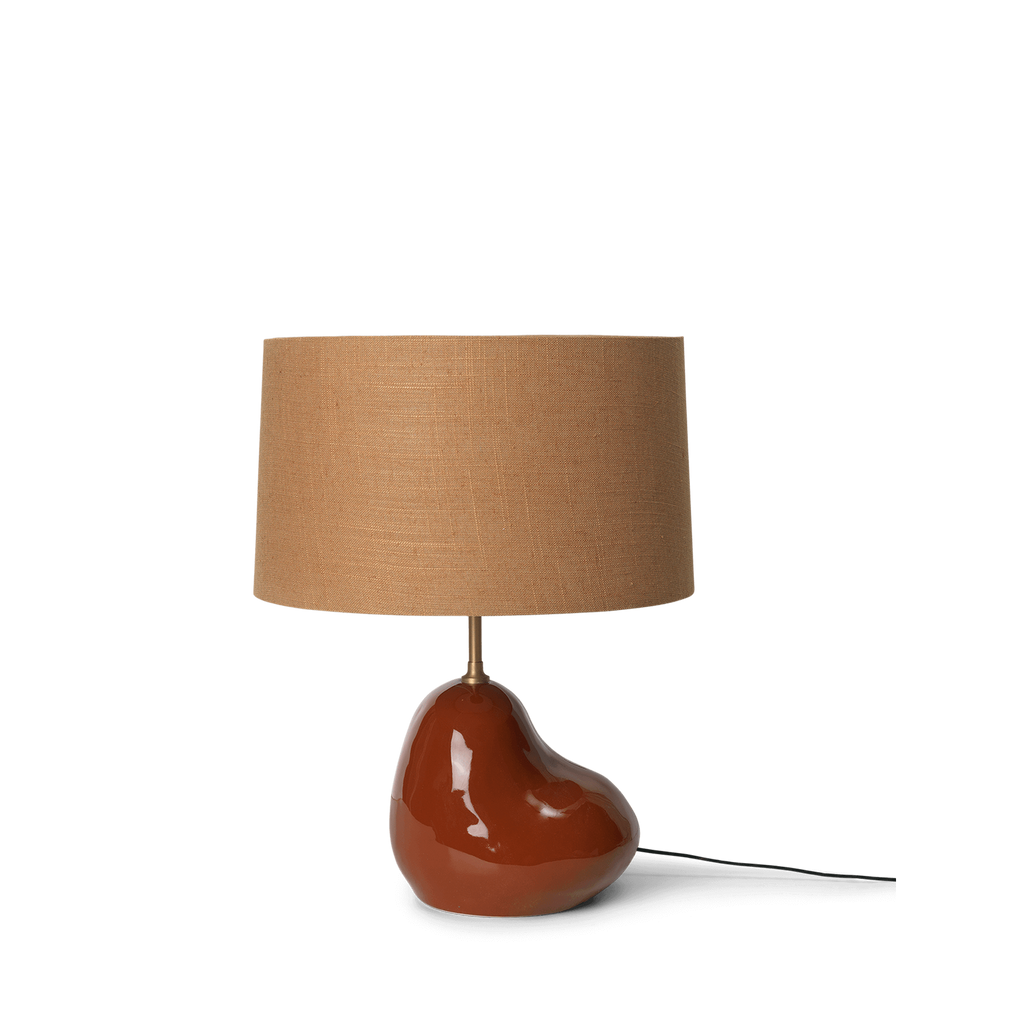 Lampe de table Hebe Small - Ferm Living-Base Terracotta Abat-jour Curry-The Woods Gallery