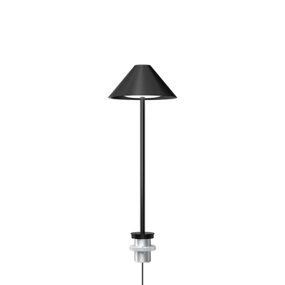 Lampe de table Keglen - Louis Poulsen-Noir-Tige ø40-The Woods Gallery