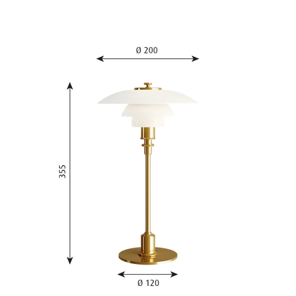 Lampe de table PH 2/1 - Louis Poulsen-Chromé brillant-The Woods Gallery