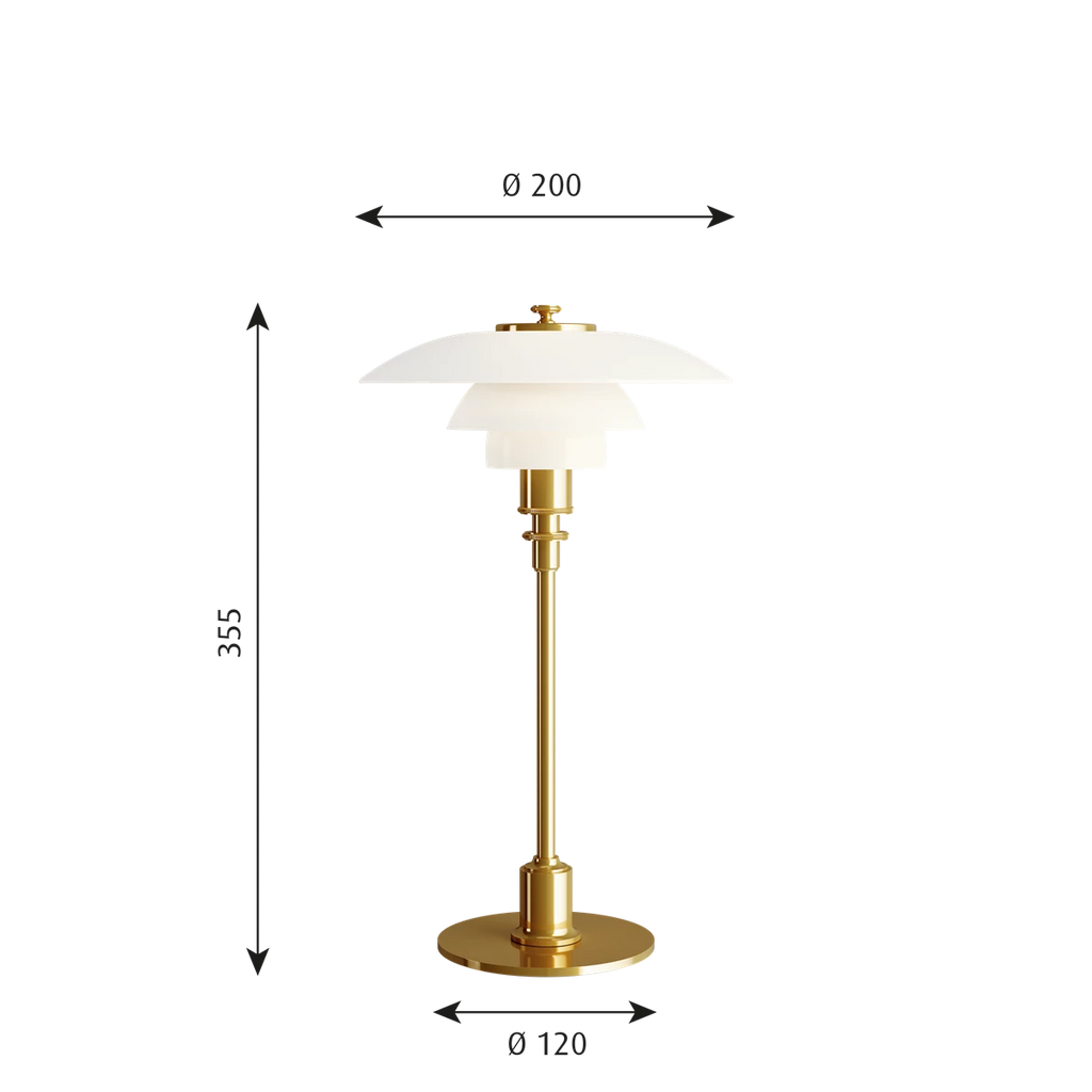 Lampe de table PH 2/1 - Louis Poulsen-Chromé brillant-The Woods Gallery